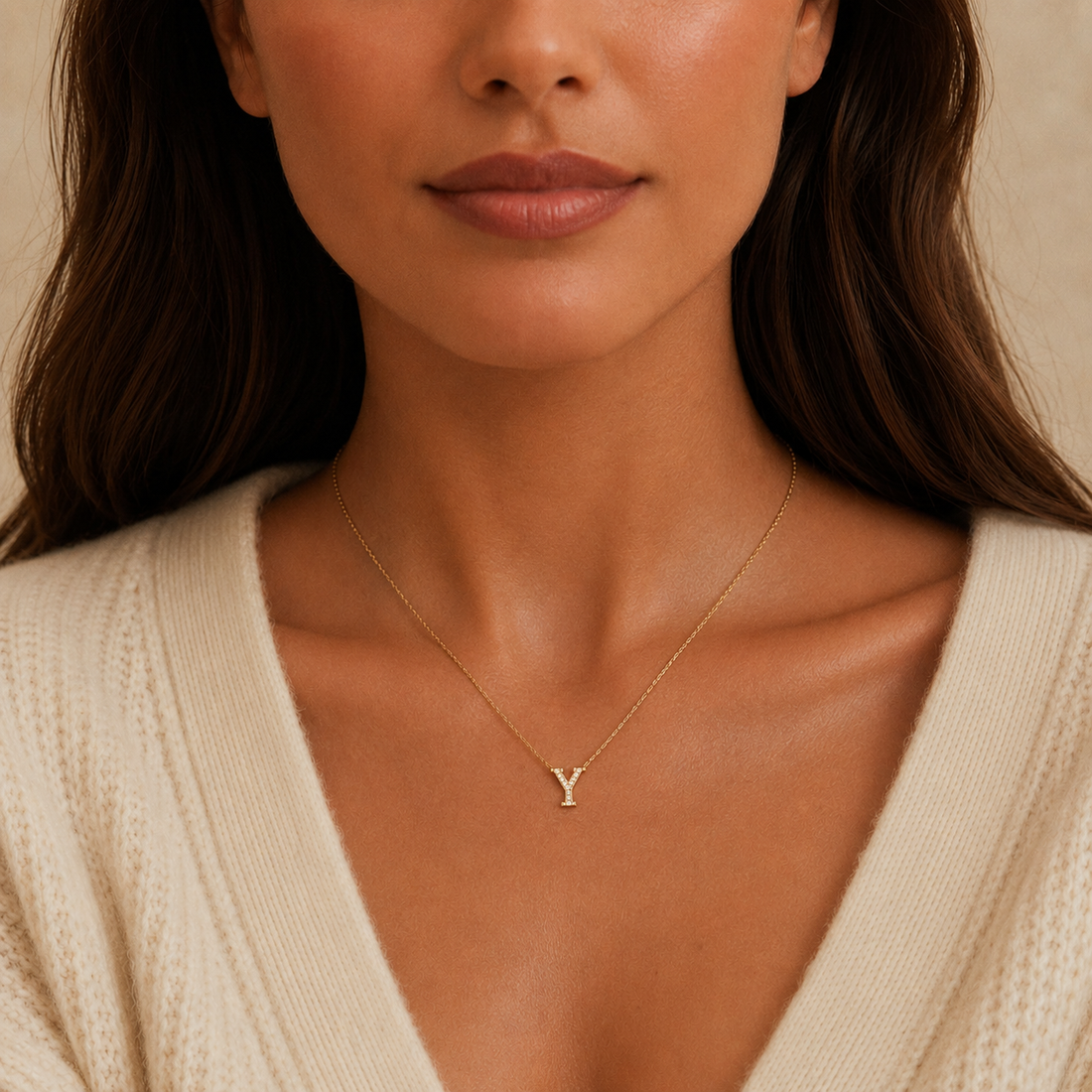 Letter Y Pendant Necklace