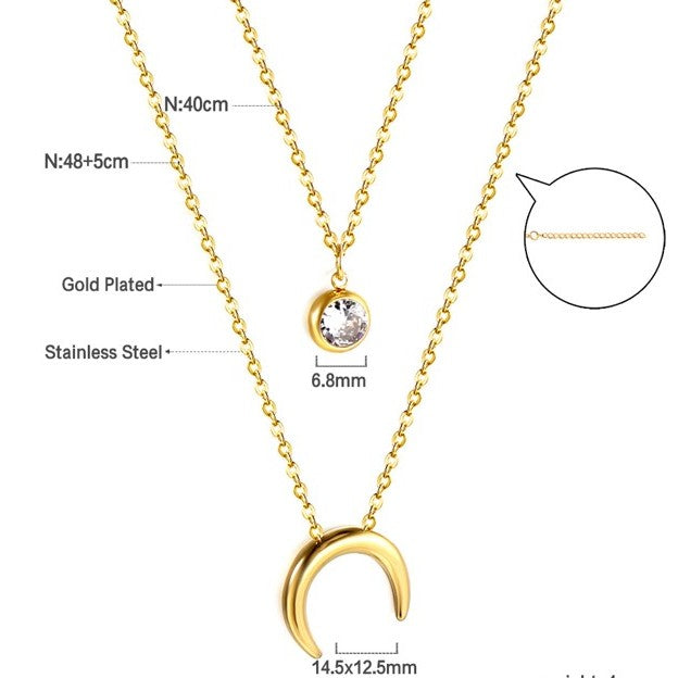 Horse Shoe Layered Necklace