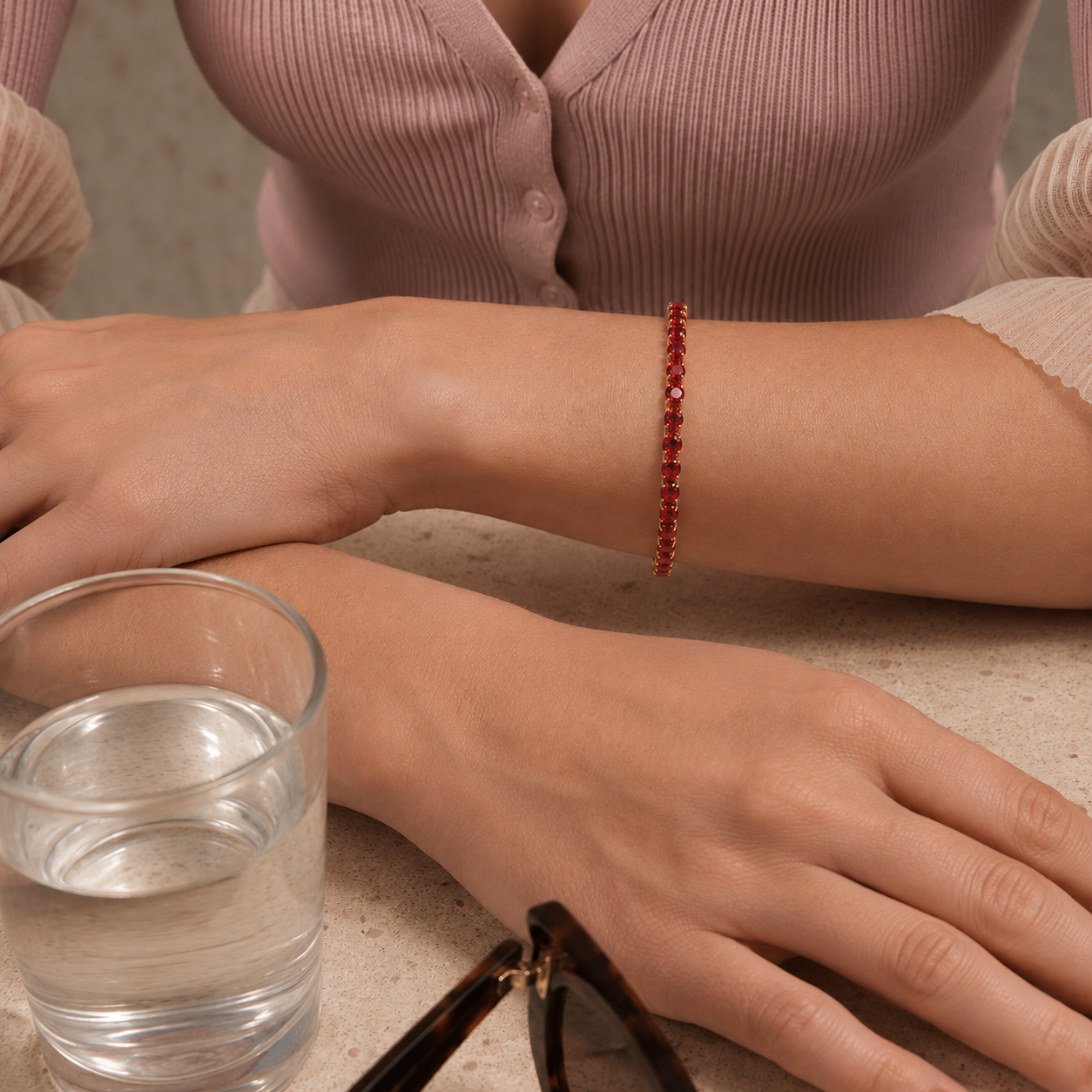 Red Diamond Loose Bracelet