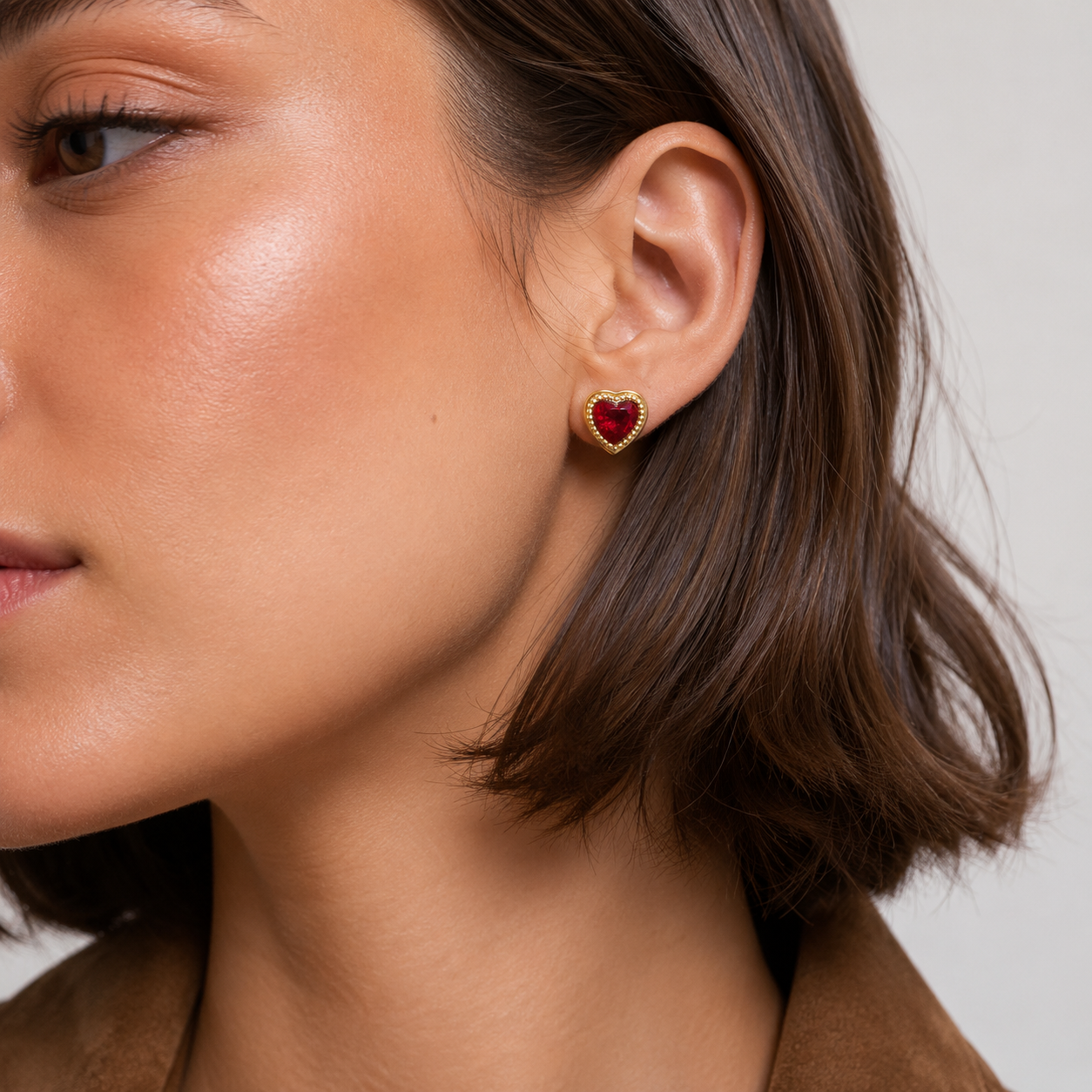 Red Heart Studs