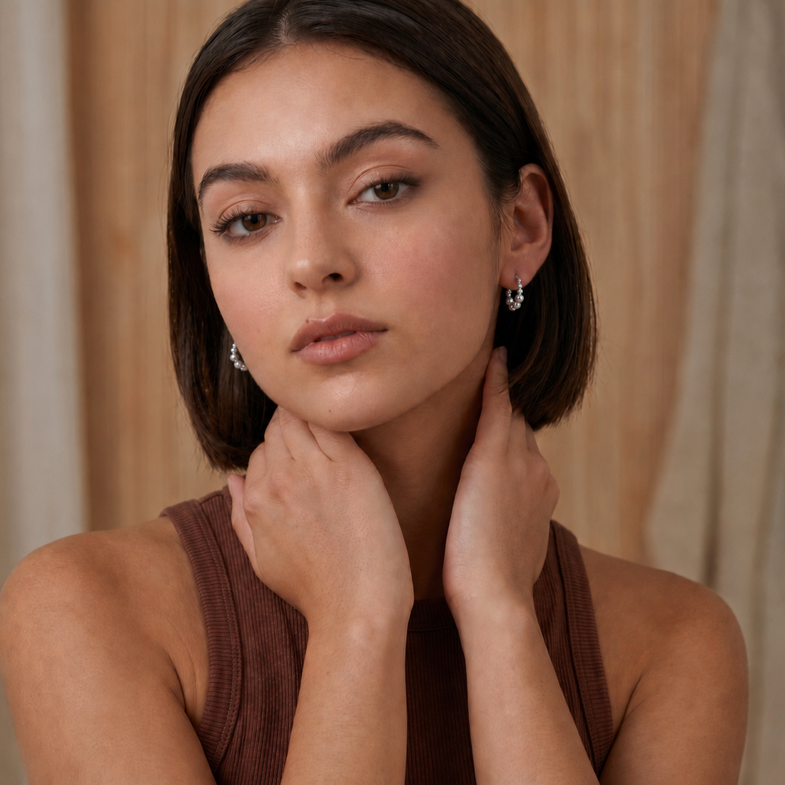 Silver Bubble Hoops