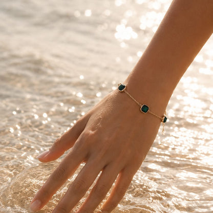 Square Green Loose Bracelet